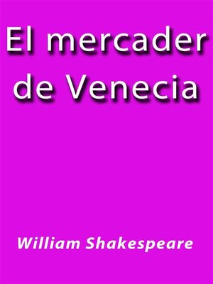 cover image of El mercader de Venecia